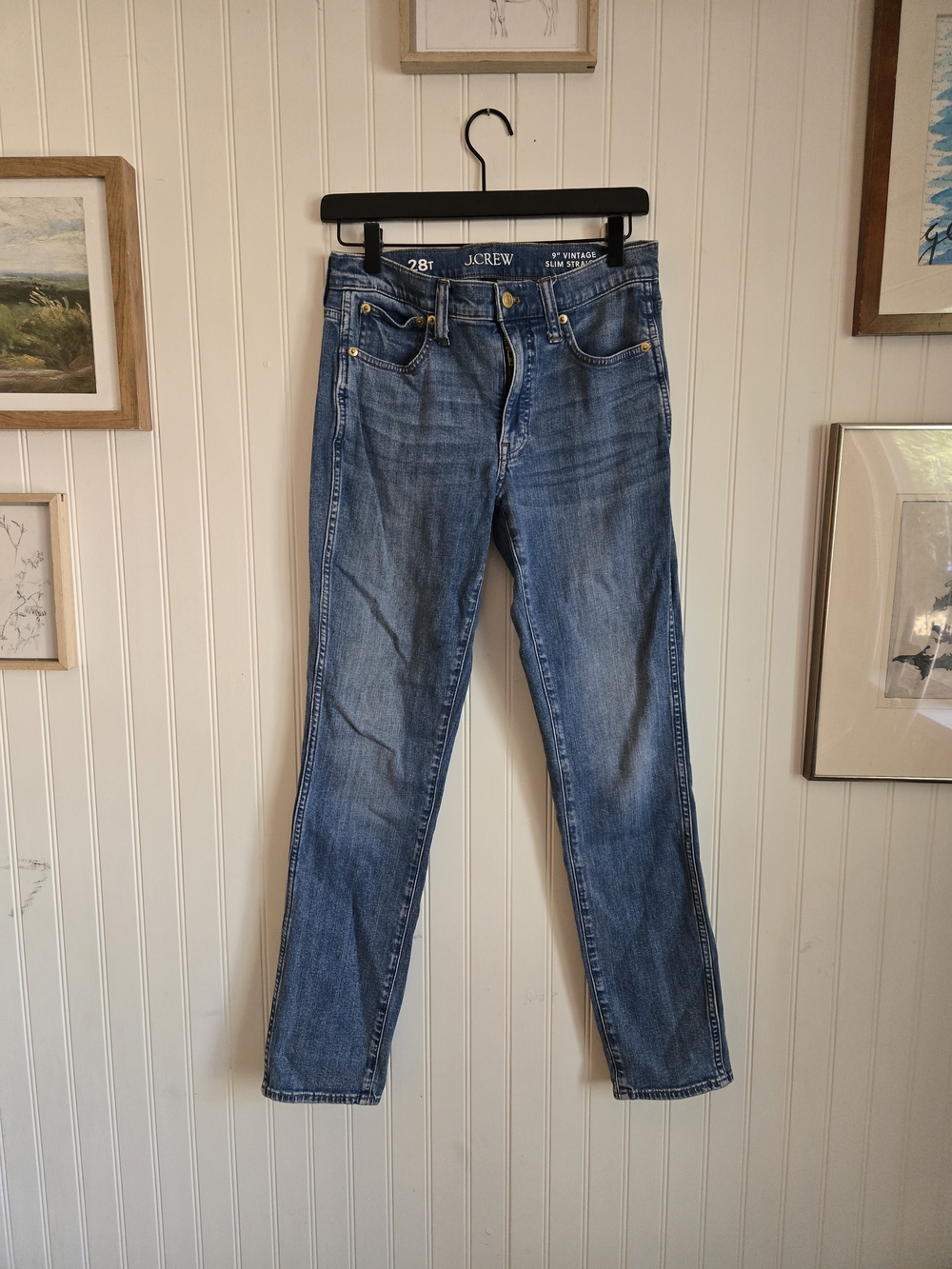 J. Crew Tall Length Blue Slim Straight Jeans